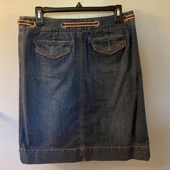 Liz Claiborne Petite Jean Skirt Size 8 100% cotton NWOT - Picture 8 of 8